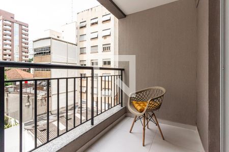 Varanda de kitnet/studio para alugar com 1 quarto, 30m² em Consolação, São Paulo