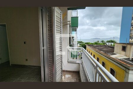 Varanda da Sala de apartamento para alugar com 1 quarto, 55m² em Aparecida, Santos