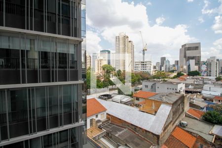 Vista da Suíte de apartamento à venda com 1 quarto, 24m² em Pinheiros, São Paulo