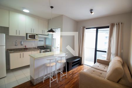 Sala de apartamento para alugar com 1 quarto, 40m² em Cidade Monções, São Paulo