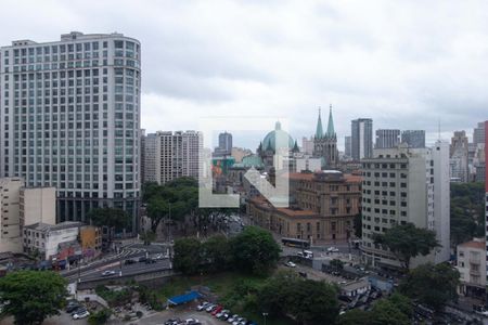 Suíte - Vista de apartamento para alugar com 1 quarto, 28m² em Sé, São Paulo