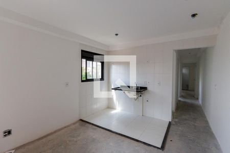 Sala e Cozinha de apartamento à venda com 2 quartos, 52m² em Campestre, Santo André