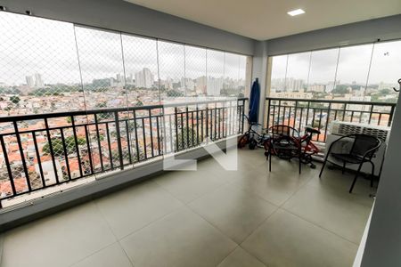 Varanda da Sala de apartamento à venda com 3 quartos, 104m² em Jardim Monte Kemel, São Paulo