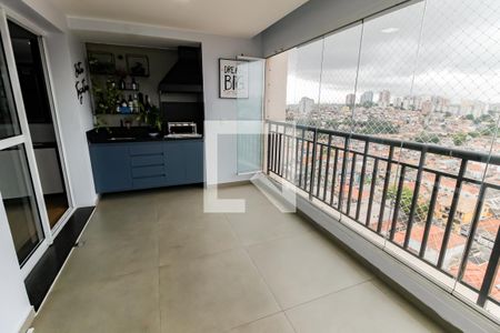 Varanda da Sala de apartamento à venda com 3 quartos, 104m² em Jardim Monte Kemel, São Paulo