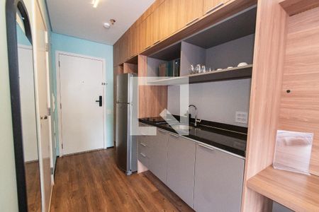 Cozinha de kitnet/studio para alugar com 1 quarto, 27m² em Vila Mariana, São Paulo