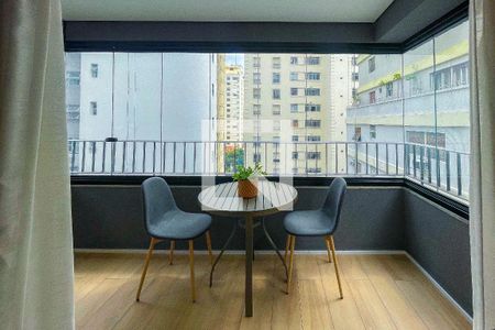 Varanda da Sala de apartamento para alugar com 1 quarto, 44m² em Jardim Paulista, São Paulo