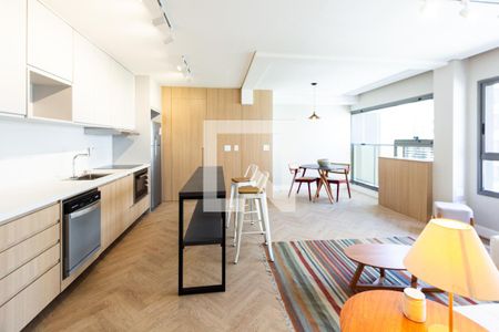 Sala/Cozinha de apartamento para alugar com 2 quartos, 69m² em Vila Nova Conceição, São Paulo