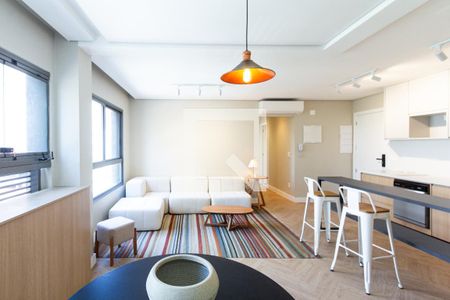 Sala/Cozinha de apartamento para alugar com 2 quartos, 69m² em Vila Nova Conceição, São Paulo