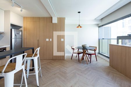 Sala/Cozinha de apartamento para alugar com 2 quartos, 69m² em Vila Nova Conceição, São Paulo