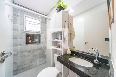 Banheiro  de apartamento à venda com 3 quartos, 70m² em Vila Pires, Santo André