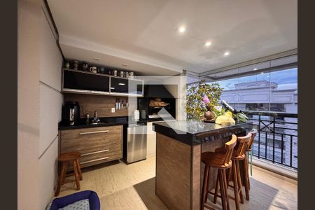 Varanda gourmet de apartamento à venda com 3 quartos, 169m² em Jardim, Santo André