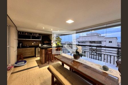 Varanda gourmet de apartamento à venda com 3 quartos, 169m² em Jardim, Santo André