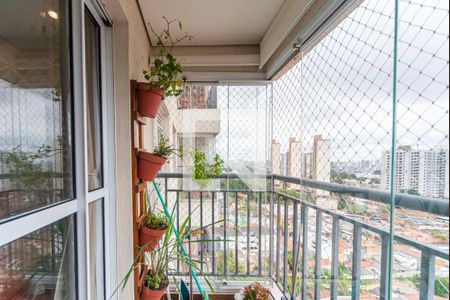 Varanda da Sala de apartamento à venda com 2 quartos, 49m² em Vila Eldizia, Santo André