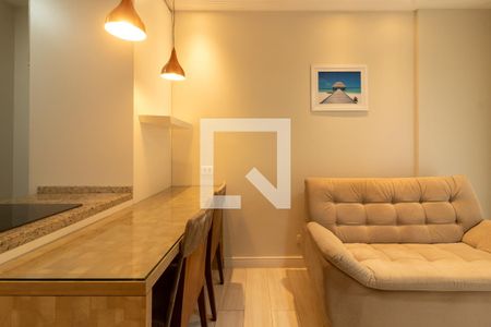 Sala de apartamento para alugar com 1 quarto, 38m² em Panamby, São Paulo