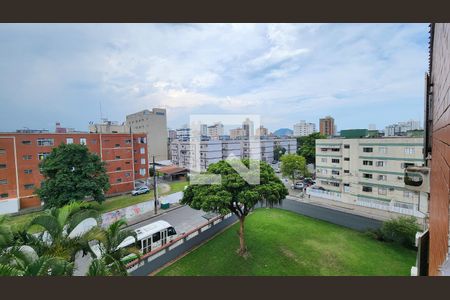 Vista da Sala de apartamento para alugar com 3 quartos, 82m² em Aparecida, Santos