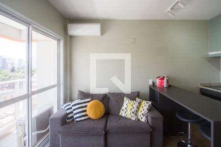 Sala de apartamento para alugar com 1 quarto, 36m² em Brooklin, São Paulo