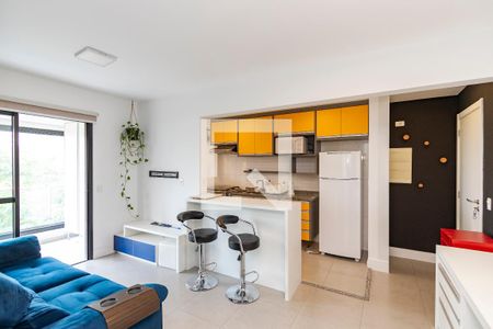 Sala de apartamento para alugar com 1 quarto, 47m² em Jardim Santo Amaro, São Paulo