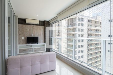 Varanda da Sala/Quarto de apartamento para alugar com 1 quarto, 52m² em Consolação, São Paulo