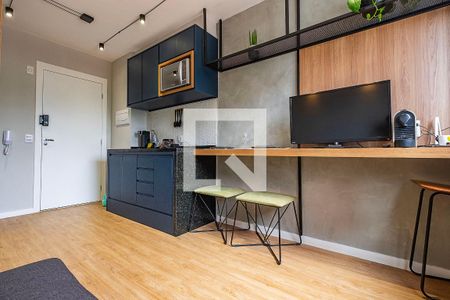 Sala/Cozinhaa de apartamento à venda com 1 quarto, 26m² em Pinheiros, São Paulo