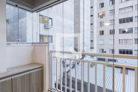 Varanda da Sala de apartamento para alugar com 2 quartos, 50m² em Bela Vista, São Paulo