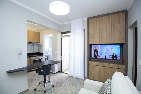 Sala de apartamento para alugar com 1 quarto, 48m² em Santo Antônio, Belo Horizonte