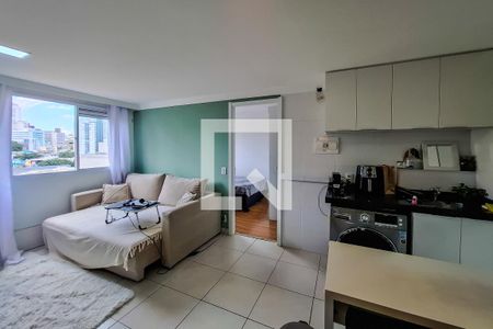 sala cozinha de apartamento para alugar com 1 quarto, 32m² em Cambuci, São Paulo