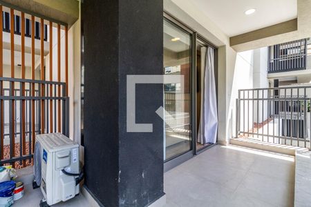 Varanda de kitnet/studio para alugar com 1 quarto, 26m² em Paraíso, São Paulo