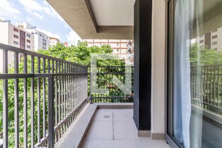 Varanda de kitnet/studio para alugar com 1 quarto, 26m² em Paraíso, São Paulo