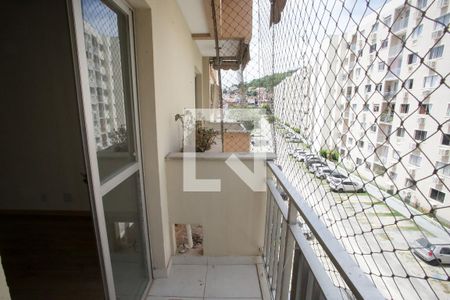 Varanda da Sala de apartamento à venda com 3 quartos, 75m² em Taquara, Rio de Janeiro