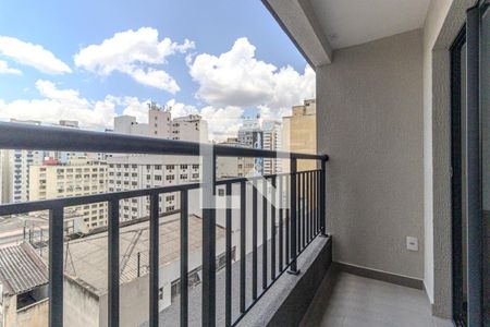 Varanda  de kitnet/studio para alugar com 1 quarto, 27m² em República, São Paulo