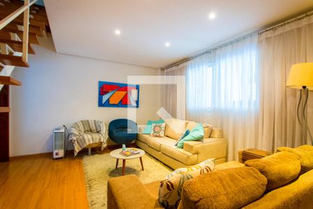 Sala de casa à venda com 3 quartos, 133m² em Vila Homero Thon, Santo André