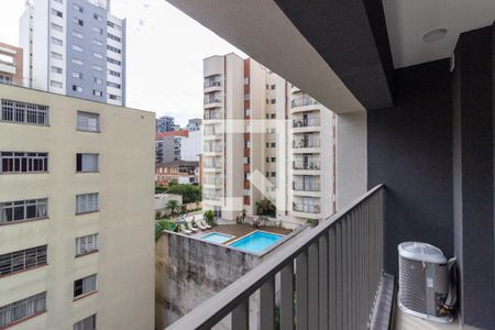 Varanda/Vista de kitnet/studio para alugar com 1 quarto, 26m² em Pinheiros, São Paulo