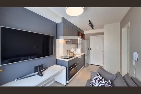 Sala/Cozinha de apartamento à venda com 1 quarto, 28m² em Vila Romana, São Paulo