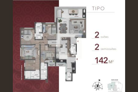 Apartamento à venda com 4 quartos, 142m² em Santa Lúcia, Belo Horizonte