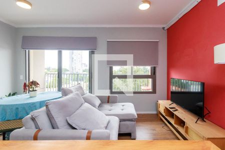 Sala de apartamento para alugar com 1 quarto, 45m² em Chácara Santo Antônio (zona Sul), São Paulo