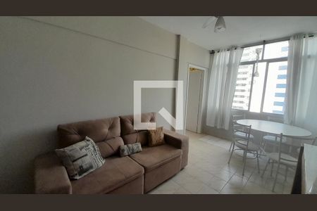 Sala de apartamento para alugar com 1 quarto, 55m² em Boqueirão, Praia Grande