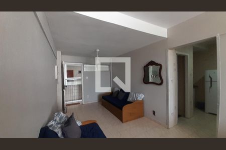 Sala de apartamento para alugar com 1 quarto, 55m² em Boqueirão, Praia Grande