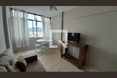 Sala de apartamento para alugar com 1 quarto, 55m² em Boqueirão, Praia Grande