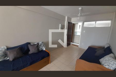 Sala de apartamento para alugar com 1 quarto, 55m² em Boqueirão, Praia Grande