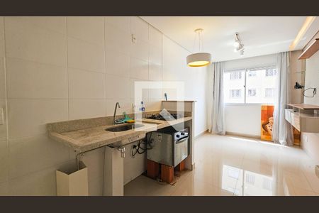 Cozinha de apartamento para alugar com 1 quarto, 24m² em Jardim Prudência, São Paulo