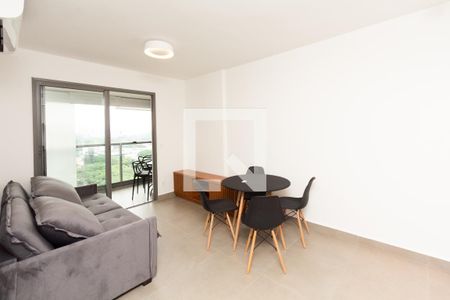 Sala/Cozinha de apartamento para alugar com 1 quarto, 45m² em Indianópolis, São Paulo