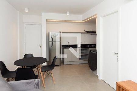 Sala/Cozinha de apartamento para alugar com 1 quarto, 45m² em Indianópolis, São Paulo