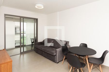 Sala/Cozinha de apartamento para alugar com 1 quarto, 45m² em Indianópolis, São Paulo