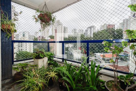 Varanda da Sala de apartamento para alugar com 3 quartos, 122m² em Vila Andrade, São Paulo