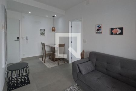 Sala de apartamento para alugar com 1 quarto, 54m² em Boqueirão, Santos