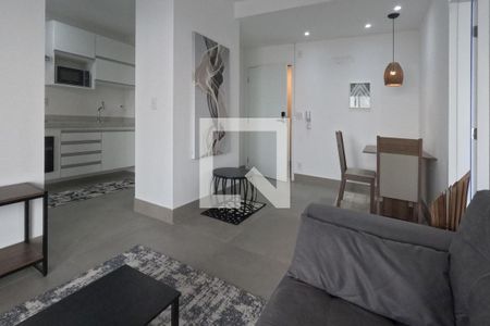 Sala de apartamento para alugar com 1 quarto, 54m² em Boqueirão, Santos