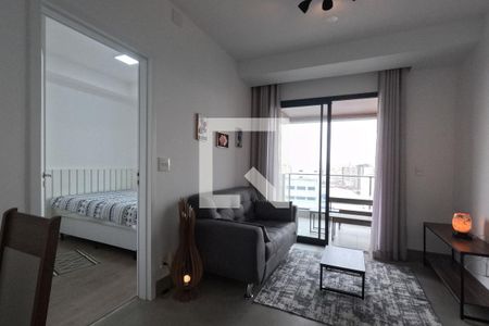 Sala de apartamento para alugar com 1 quarto, 54m² em Boqueirão, Santos