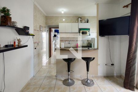 Sala de apartamento para alugar com 1 quarto, 47m² em Boqueirão, Praia Grande