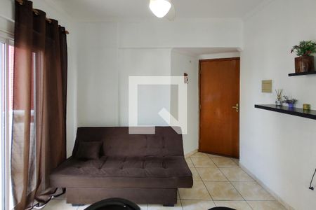 Sala de apartamento para alugar com 1 quarto, 47m² em Boqueirão, Praia Grande