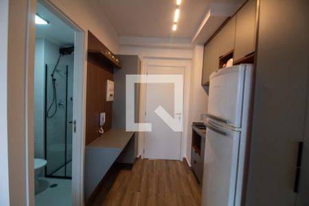 Cozinha de kitnet/studio para alugar com 1 quarto, 24m² em Santo Amaro, São Paulo